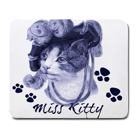 Miss Kitty blues Large Mouse Pad (Rectangle) from ArtsNow.com Front