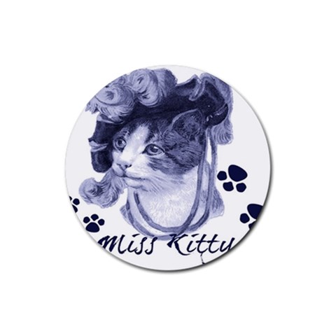 Miss Kitty blues Drink Coaster (Round) from ArtsNow.com Front