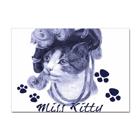 Miss Kitty blues A4 Sticker 100 Pack from ArtsNow.com Front