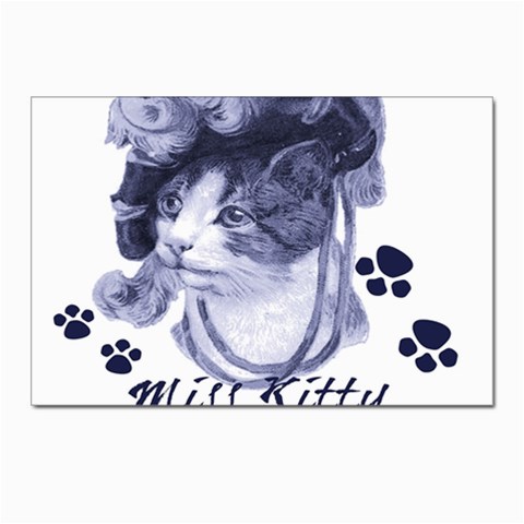 Miss Kitty blues Postcard 4 x 6  (10 Pack) from ArtsNow.com Front