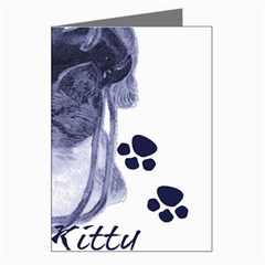 Miss Kitty blues Greeting Card from ArtsNow.com Left