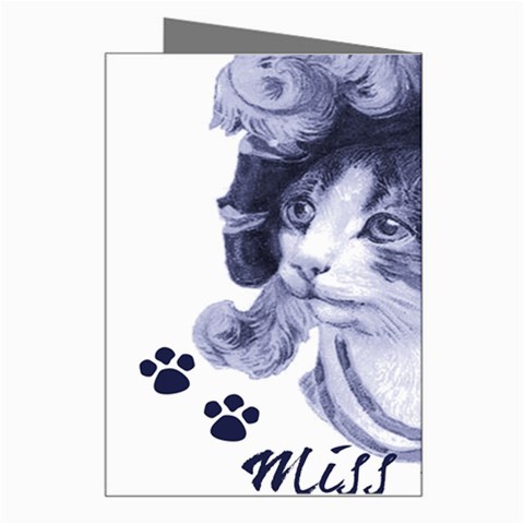 Miss Kitty blues Greeting Card from ArtsNow.com Right