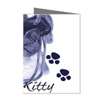 Miss Kitty blues Mini Greeting Card (8 Pack)