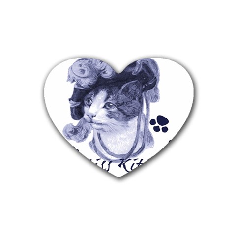 Miss Kitty blues Drink Coasters 4 Pack (Heart)  from ArtsNow.com Front