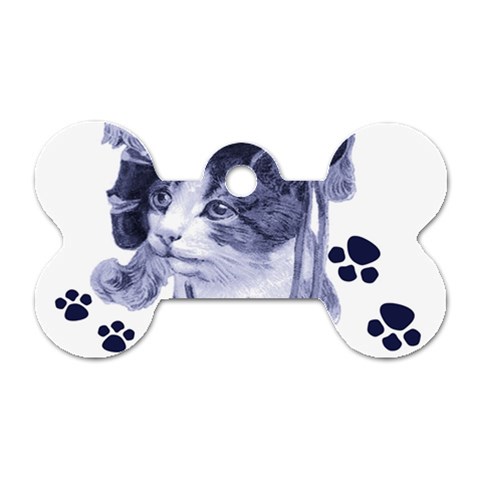 Miss Kitty blues Dog Tag Bone (One Sided) from ArtsNow.com Front