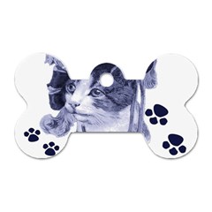 Miss Kitty blues Dog Tag Bone (Two Sided) from ArtsNow.com Front