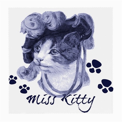 Miss Kitty blues Glasses Cloth (Medium) from ArtsNow.com Front