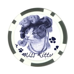 Miss Kitty blues Poker Chip from ArtsNow.com Front