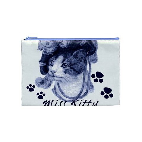 Miss Kitty blues Cosmetic Bag (Medium) from ArtsNow.com Front