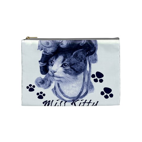 Miss Kitty blues Cosmetic Bag (Medium) from ArtsNow.com Front