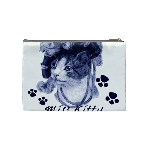 Miss Kitty blues Cosmetic Bag (Medium) from ArtsNow.com Back