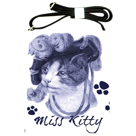 Miss Kitty blues Shoulder Sling Bag from ArtsNow.com Front