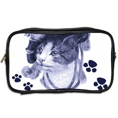 Miss Kitty blues Travel Toiletry Bag (Two Sides) from ArtsNow.com Back