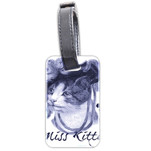 Miss Kitty blues Luggage Tag (Two Sides) from ArtsNow.com Front