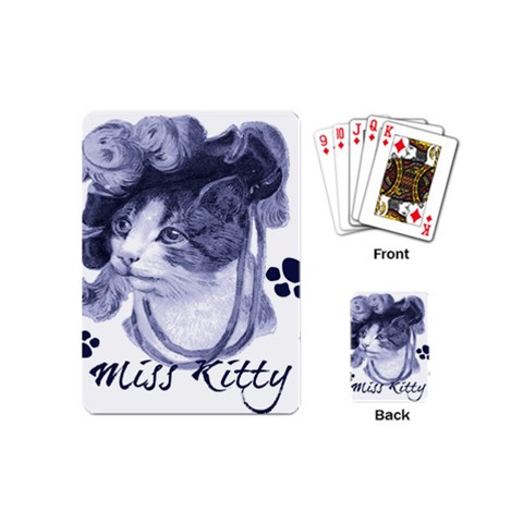 Miss Kitty blues Playing Cards (Mini) from ArtsNow.com Back