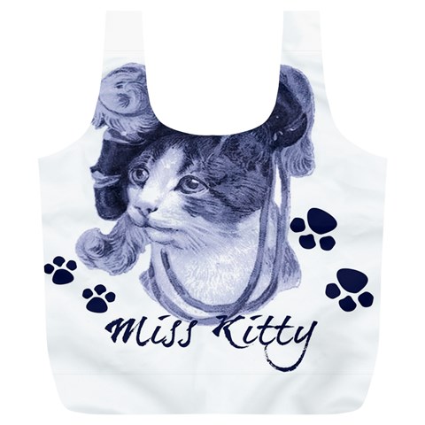 Miss Kitty blues Reusable Bag (XL) from ArtsNow.com Front