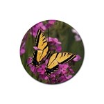 Butterfly Rubber Round Coaster (4 pack)