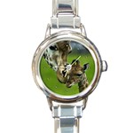 Giraffe Round Italian Charm Watch