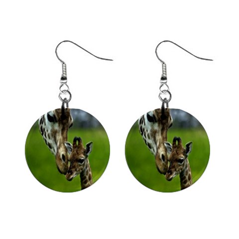 Giraffe 1  Button Earrings from ArtsNow.com Front