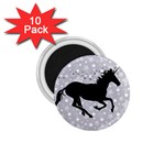 Unicorn on Starry Background 1.75  Button Magnet (10 pack)