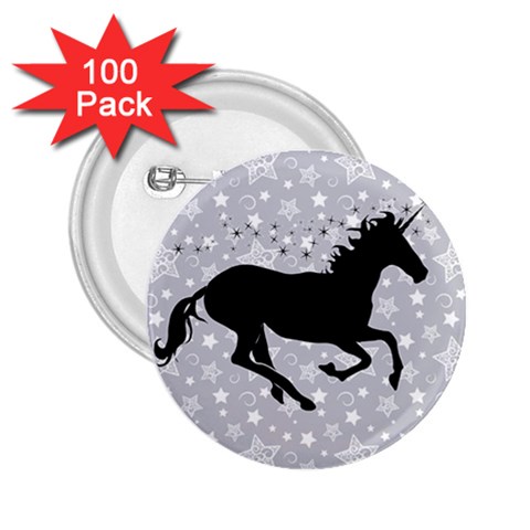 Unicorn on Starry Background 2.25  Button (100 pack) from ArtsNow.com Front