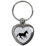 Unicorn on Starry Background Key Chain (Heart)