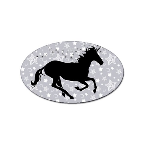 Unicorn on Starry Background Sticker 100 Pack (Oval) from ArtsNow.com Front