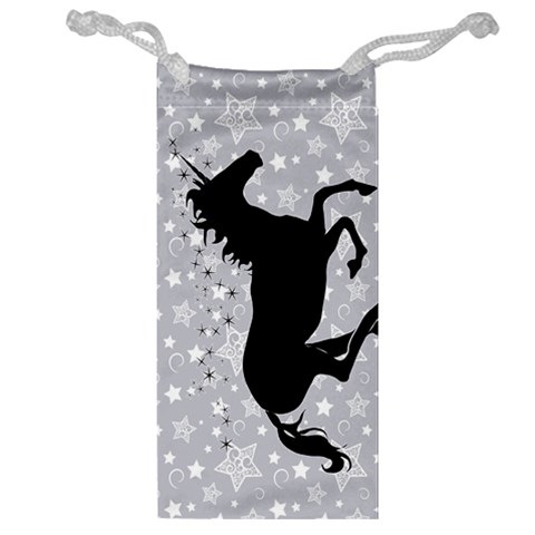 Unicorn on Starry Background Jewelry Bag from ArtsNow.com Front