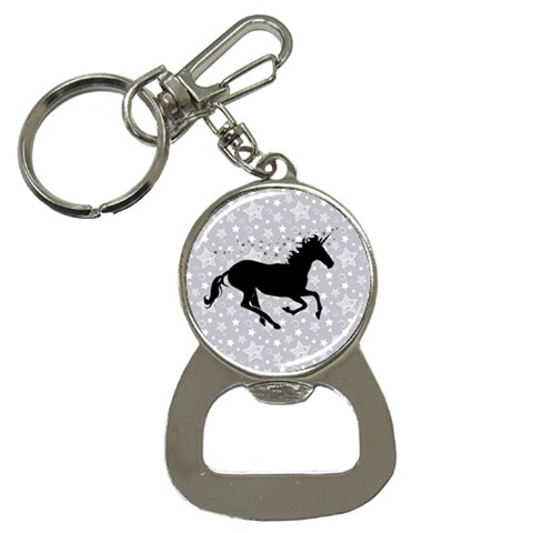 Unicorn on Starry Background Bottle Opener Key Chain from ArtsNow.com Front