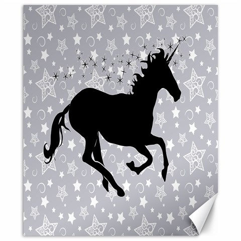 Unicorn on Starry Background Canvas 8  x 10  (Unframed) from ArtsNow.com 8.15 x9.66  Canvas - 1