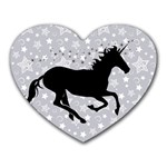 Unicorn on Starry Background Mouse Pad (Heart)