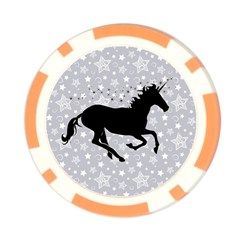 Unicorn on Starry Background Poker Chip from ArtsNow.com Back