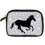 Unicorn on Starry Background Digital Camera Leather Case