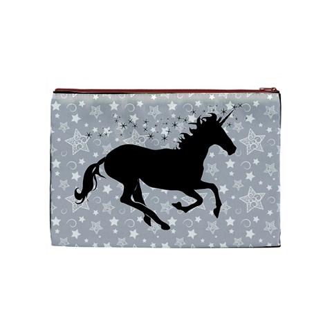 Unicorn on Starry Background Cosmetic Bag (Medium) from ArtsNow.com Front