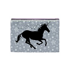 Unicorn on Starry Background Cosmetic Bag (Medium) from ArtsNow.com Back