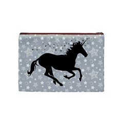 Unicorn on Starry Background Cosmetic Bag (Medium) from ArtsNow.com Back