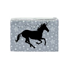 Unicorn on Starry Background Cosmetic Bag (Medium) from ArtsNow.com Back