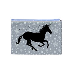 Unicorn on Starry Background Cosmetic Bag (Medium) from ArtsNow.com Back