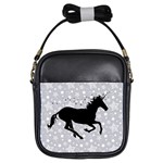 Unicorn on Starry Background Girl s Sling Bag