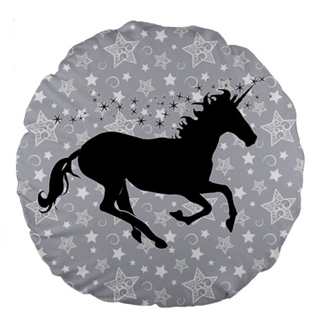 Unicorn on Starry Background 18  Premium Round Cushion  from ArtsNow.com Back