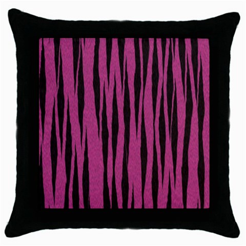 Tiger Throw Pillow Case (Black) from ArtsNow.com Front