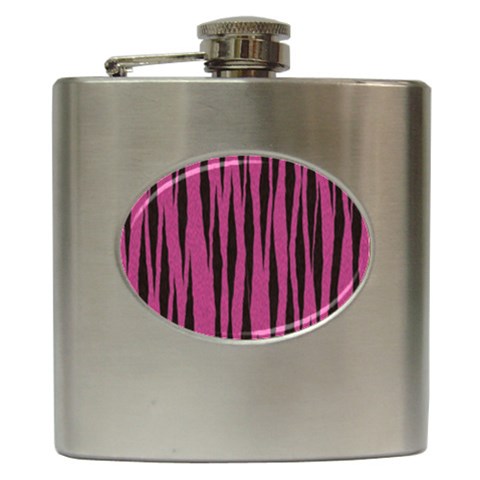 Tiger Hip Flask (6 oz) from ArtsNow.com Front