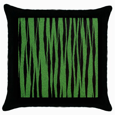 Tiger Throw Pillow Case (Black) from ArtsNow.com Front