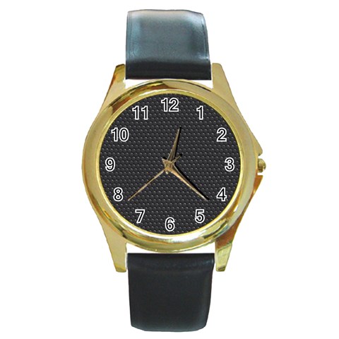 Snake Round Gold Metal Watch from ArtsNow.com Front