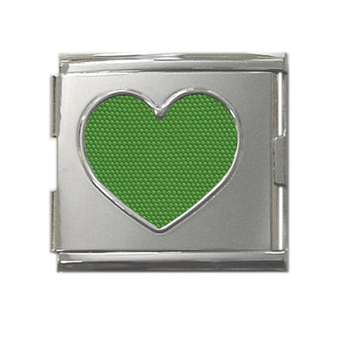 Snake Mega Link Heart Italian Charm (18mm) from ArtsNow.com Front