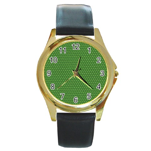 Snake Round Gold Metal Watch from ArtsNow.com Front