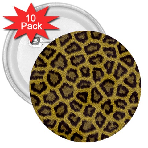 Leopard 3  Button (10 pack) from ArtsNow.com Front