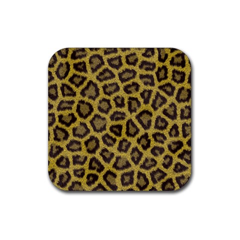 Leopard Rubber Coaster (Square) from ArtsNow.com Front