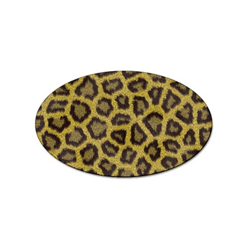 Leopard Sticker Oval (10 pack) from ArtsNow.com Front