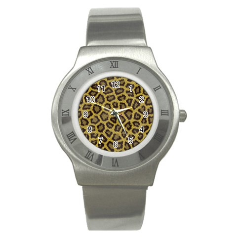 Leopard Stainless Steel Watch from ArtsNow.com Front